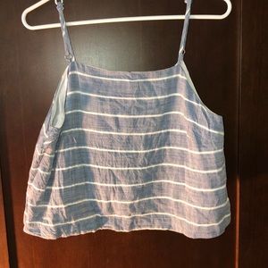 Blue + White striped tank